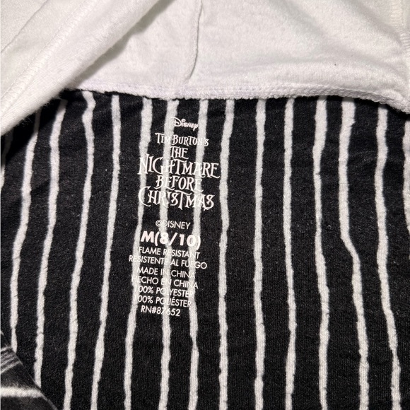 Disney The Nightmare Before Christmas Jack hoodie pajama sleeper kid size M(8/10 - Picture 3 of 8